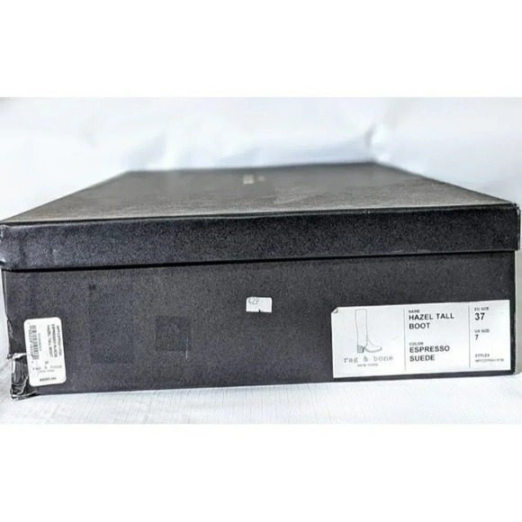 Rag & Bone Women's Hazel Tall Boots Espresso Suede Leather Size 7 (MSRP $650) - Picture 10 of 10